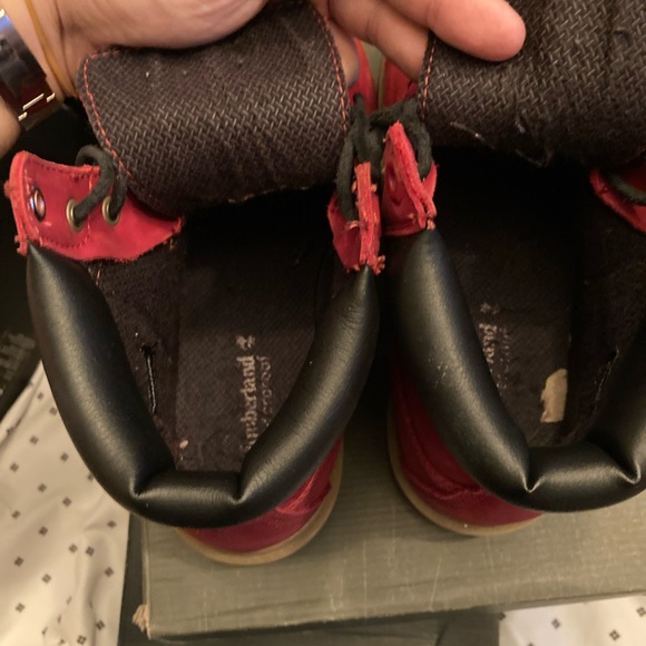 Junior Boys Timberland Red Boots Great Condition Size 6.5